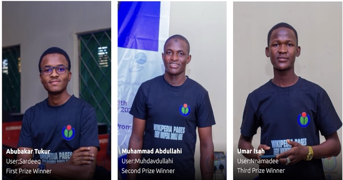 Wikimedia Hausa Announces Winners of the Wikipedia@25 Writing Contest